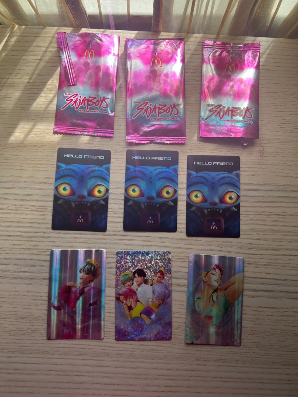 McDonald's Saja Boys K-pop Demon Hunters’ Cards